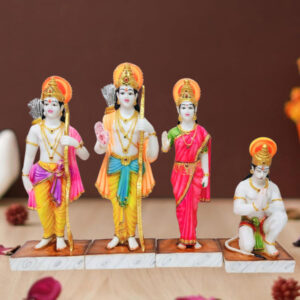 Exquisite Ram Darbar Marble Idol Showpiece for Home Decor (Marble)– 24 Inch
