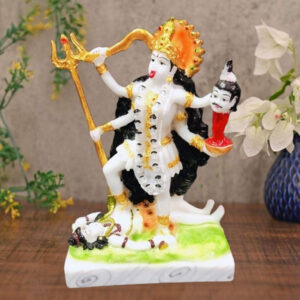 Goddess Kali Mata idol Sculpture Statue for Home Decor (Marble) – 8 Inch
