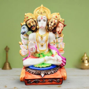 Lord Panchmukhi Hanuman Idol Marble Sculpture - 12 Inch
