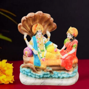 Sheshnag Vishnu Lakshmi Idol Showpiece for home & office (Marble) - 12 inch