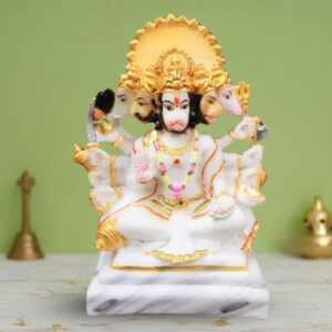 Lord Panchmukhi Hanuman Idol Marble Sculpture - 6 Inch