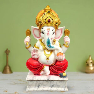 Lord Ganesh idol showpiece for home and office (Marble) -18 inch