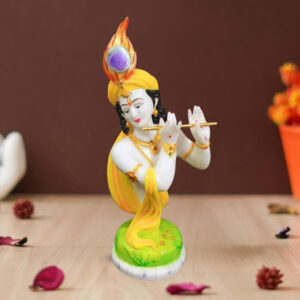 Lord Krishna idol showpiece for home decor (Marble) – 20 inch