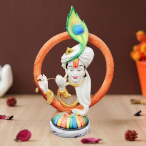 Lord Krishna idol showpiece for home decor (Marble) – 20 inch