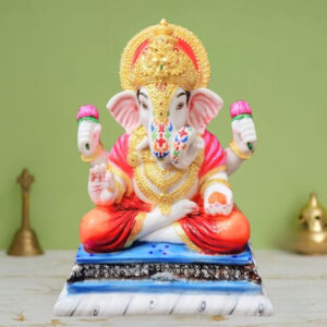 Lord Ganesha Idol Murti for Home & Office (Marble) - 15 Inch