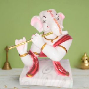 Lord Ganesh idol showpiece for home and office (Marble) -12 inch