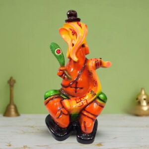 Lord Ganesh idol showpiece for home and office (Marble) -15 inch