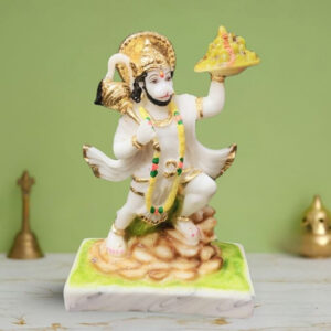 Lord Hanuman Idol Marble Sculpture - 8 Inch