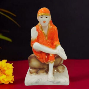 Sai Baba Idol Divine Marble Statue for Home & Office - 6 inch