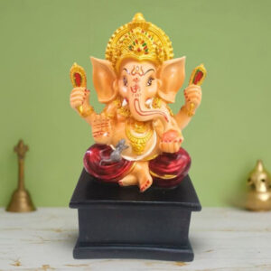 Lord Ganesh idol showpiece for home and office (Marble) -12 inch