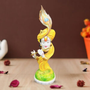 Lord Krishna idol showpiece for home decor (Marble) - 20 inch