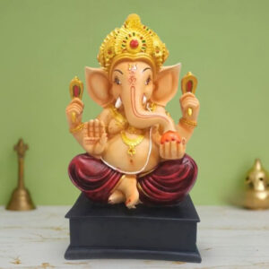 Lord Ganesh idol showpiece for home and office (Marble Super gold ) -18 inch