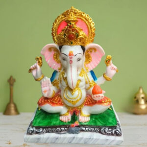 Lord Ganesh idol showpiece for home and office (Marble colour ) -20 inch