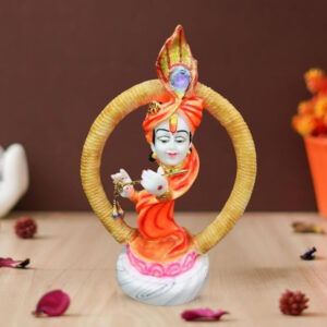 Lord Krishna idol showpiece for home decor (Marble) - 15 inch