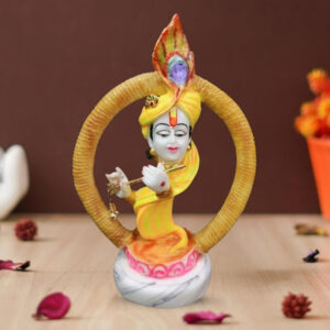 Lord Krishna idol showpiece for home decor (Marble) - 15 inch