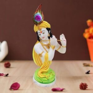 Lord Krishna idol showpiece for home decor (Marble) - 20 inch