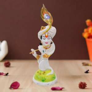 Lord Krishna idol showpiece for home decor (Marble) - 20 inch