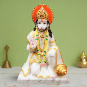 Lord Hanuman idol Sculpture Statue for Home Decor (Marble) -12 Inch
