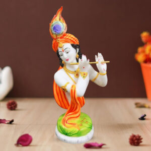 Lord Krishna idol showpiece for home decor (Marble) - 20 inch
