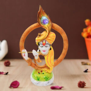 Lord Krishna idol showpiece for home decor (Marble) - 20 inch