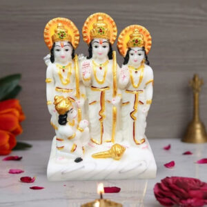 Exquisite Ram Darbar Marble Idol Showpiece for Home Decor (Marble) – 6 Inch
