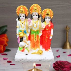 Exquisite Ram Darbar Marble Idol Showpiece for Home Decor (Marble) – 6 Inch