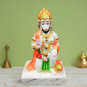Lord Hanuman idol Sculpture Statue for Home Decor (Marble) -6 Inch