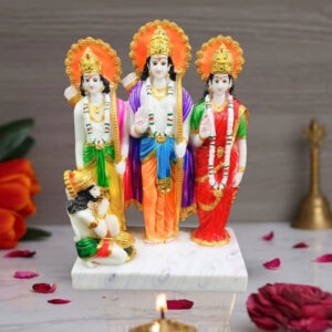 Exquisite Ram Darbar Marble Idol Showpiece for Home Decor (Marble)– 15 Inch
