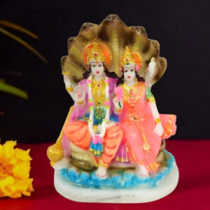 Sheshnag Vishnu Lakshmi Idol Showpiece for home & office (Marble) - 10 inch