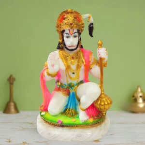 Lord Hanuman idol Sculpture Statue for Home Decor (Marble) - 8 Inch