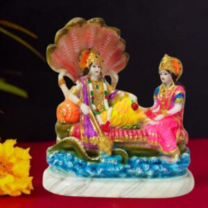 Sheshnag Vishnu Lakshmi Idol Showpiece for home & office (Marble) - 12 inch