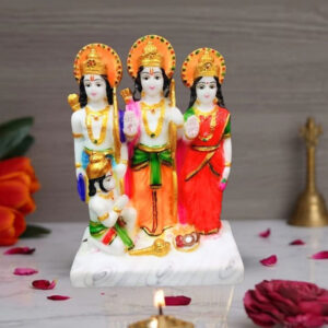 Exquisite Ram Darbar Marble Idol Showpiece for Home Decor (Marble) – 8 Inch