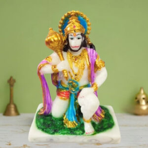 Lord Hanuman idol Sculpture Statue for Home Decor (Marble) - 8 Inch