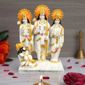 Exquisite Ram Darbar Marble Idol Showpiece for Home Decor (Marble)– 15 Inch