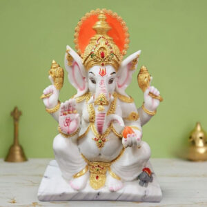Lord Ganesha Idol Murti for Home & Office (Marble) - 15 Inch