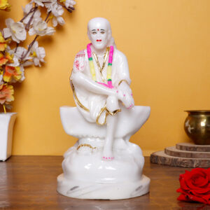 Shirdi Sai Baba Idol Statue for Home & Office (Marble) - 9 Inch