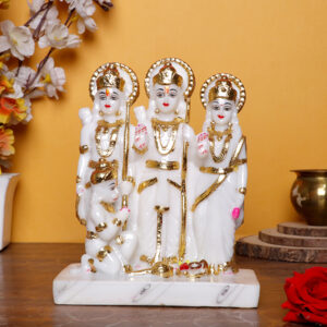 Exquisite Ram Darbar Marble Idol Showpiece for Home Decor (Marble) – 9 Inch