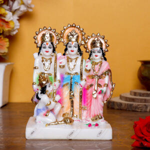Exquisite Ram Darbar Marble Idol Showpiece for Home Decor (Marble) – 7 Inch