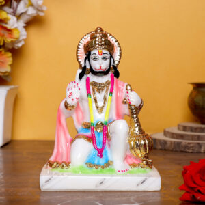 The Lord Hanuman idol showpiece idol for home & office (Marble) - 7 inch